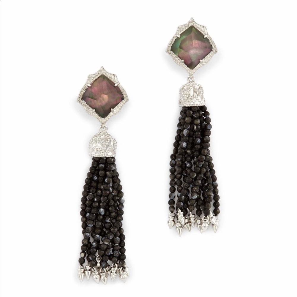 NWOT KENDRA SCOTT Misha Black Mother of Pearl